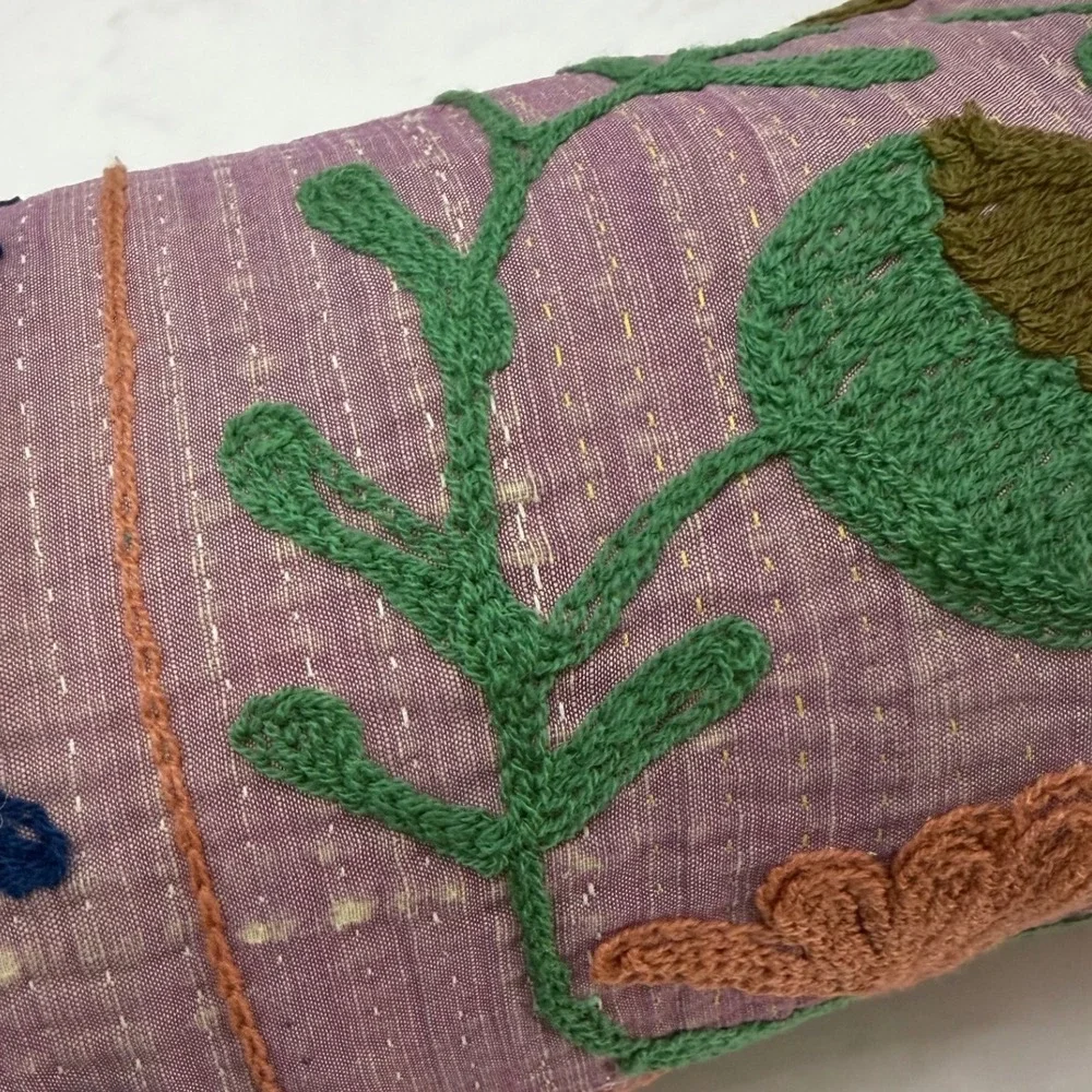 Kantha Quilted Embroidered Pouch Bag Accessories Travel Toiletry Utility Boho